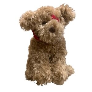 Bearington Collection Plush Dog Puppy Stuffed Animal Red Hearts Scarf Toy‎ Kids